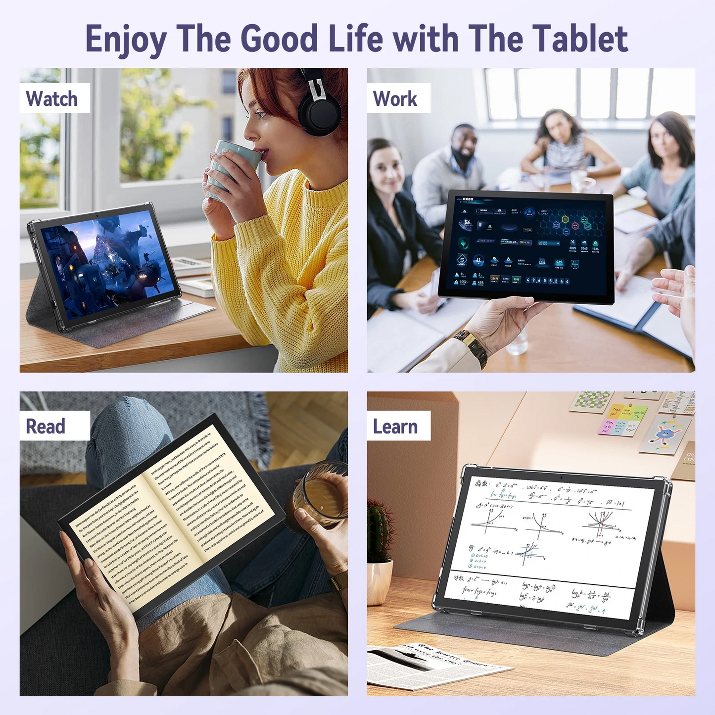Antemper 10 inch 2024 Latest Android 14 Electronics Tablet, 2 in 1 Tablet With Keyboard And Mouse, 1280 * 800 FHD Display, Octa Core, 8GB RAM+128GB ROM, 7000mAh, 5MP+13MP Camera