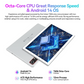 Kimlok Android 14 tablet 10.1 inch,Unisoc T606 CPU, 6000mAh 1280x800 IPS HD Touchscreen, 5G WiFi, Bluetooth, 5+13MP Camera,GPS(Black)