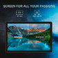 10.1 inch Android 14 Tablets with Keyboard Mouse, 14GB+128GB Storage, Spreadtrum T606 CPU, 7000mAh, 2 Speakers, 5G WiFi+4G LTE, Dual 13MP Camera,GPS(Gray)