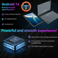 Android 14 Tablet 10 inch Tablet, 8+64GB ROM 512GB Expand, Quad-Core Processor, 1280x800 IPS HD Touch Screen, GPS, WiFi, 5MP+13MP Dual Camera, Bluetooth