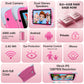 Kids Tablet,10.1 Inch Android Toddler Tablet with Case,8GB RAM 64GB ROM Tableta,APP Preinstalled,Parent Control,Kids Education Children Tablet with WiFi,Pink