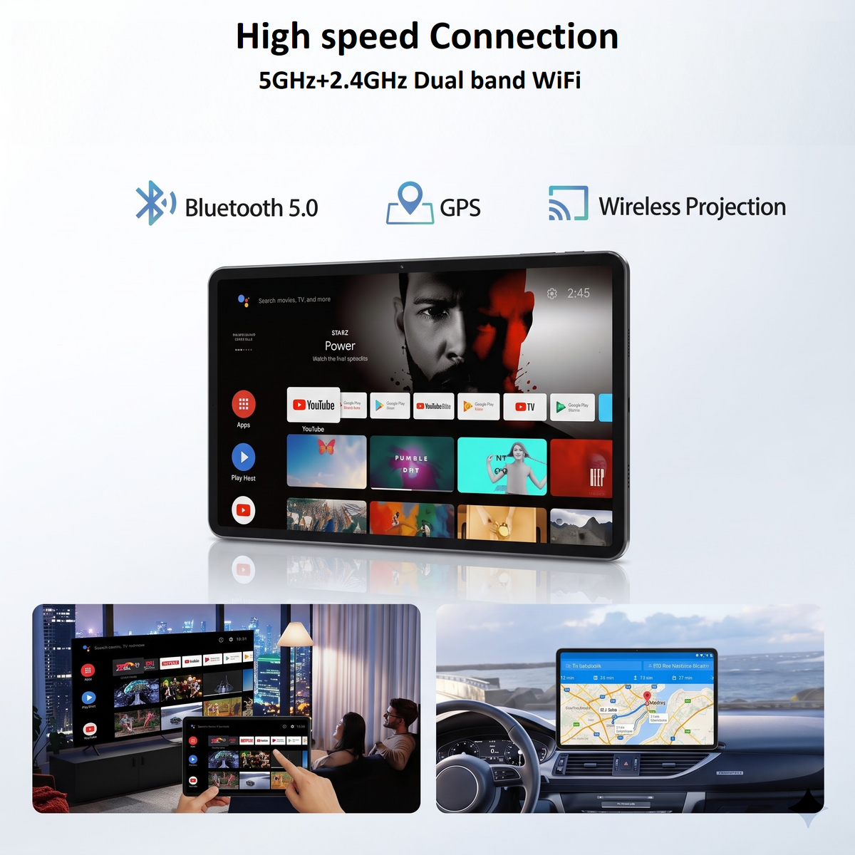 Android 16 Tablets 10 inch Tablet,30GB RAM 256GB ROM 2TB TF, MTK6769 Octa-Core AI Tableta,5G Wifi,Touch Screen,GPS,WiFi,Dual Camera,BT 5.0,7000mAh Battery,Electronics Tablets with Keyboard