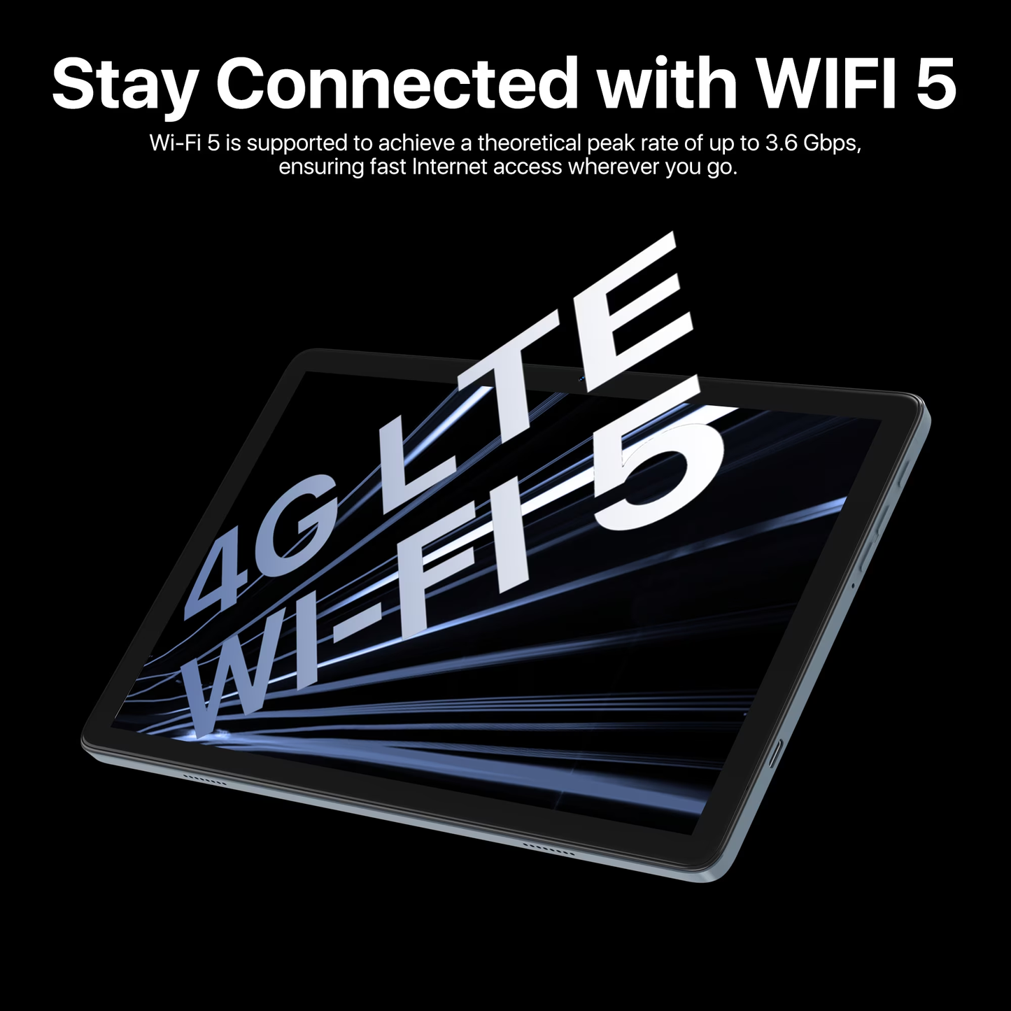 Android 14 Tablet with Keyboard, 14GB RAM+128GB ROM, 8MP+13MP Camera, 4G LTE, Unisoc T606 8-Core Processor