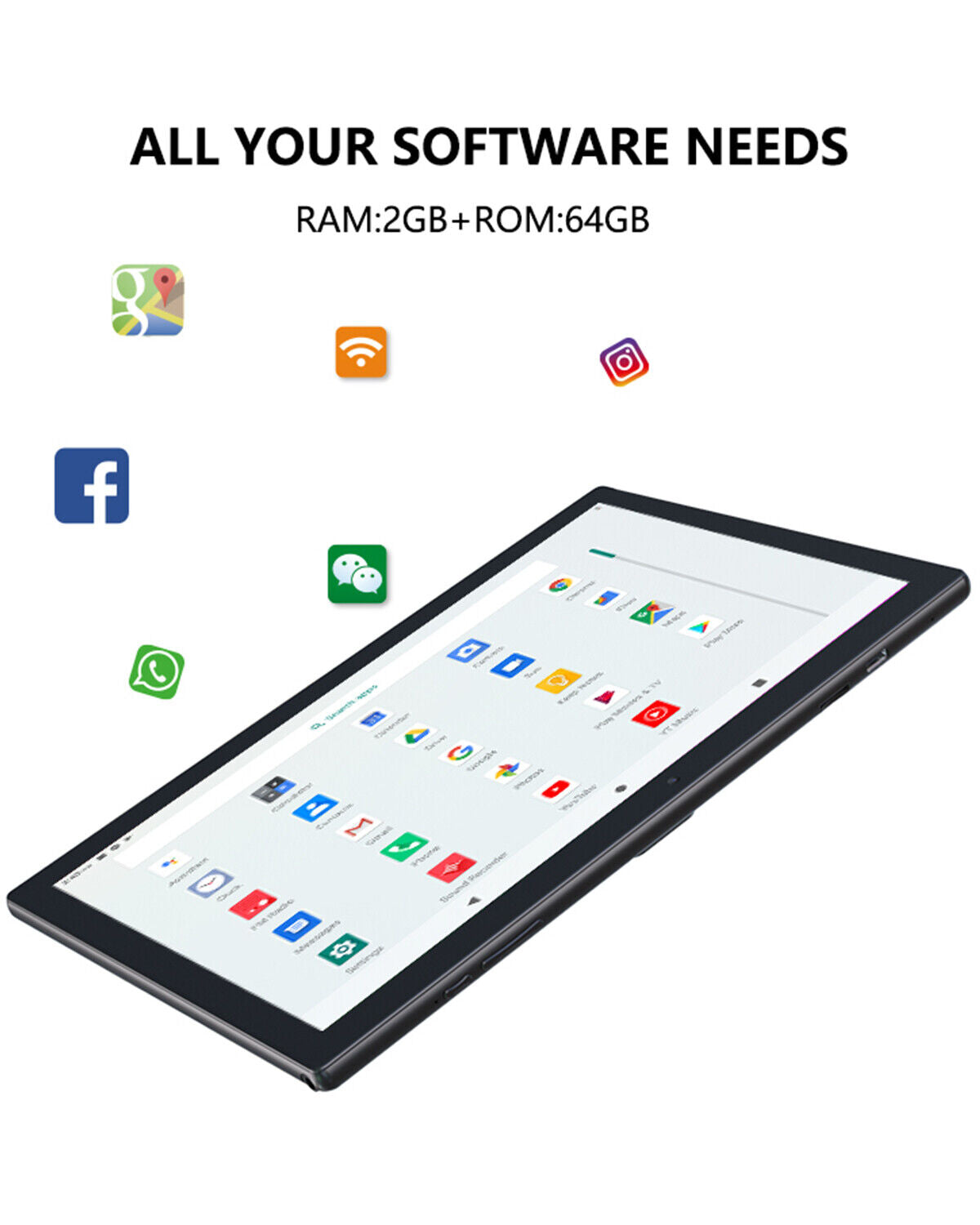 Suminoc 2 in 1 Android Tablet, 10 Inch Android 11 Tablets with Keyboard Mouse Case Stylus Quad Core 4GB Ram 64GBRam 128GB Expandable, 5G WiFi Tablet IPS HD Bluetooth